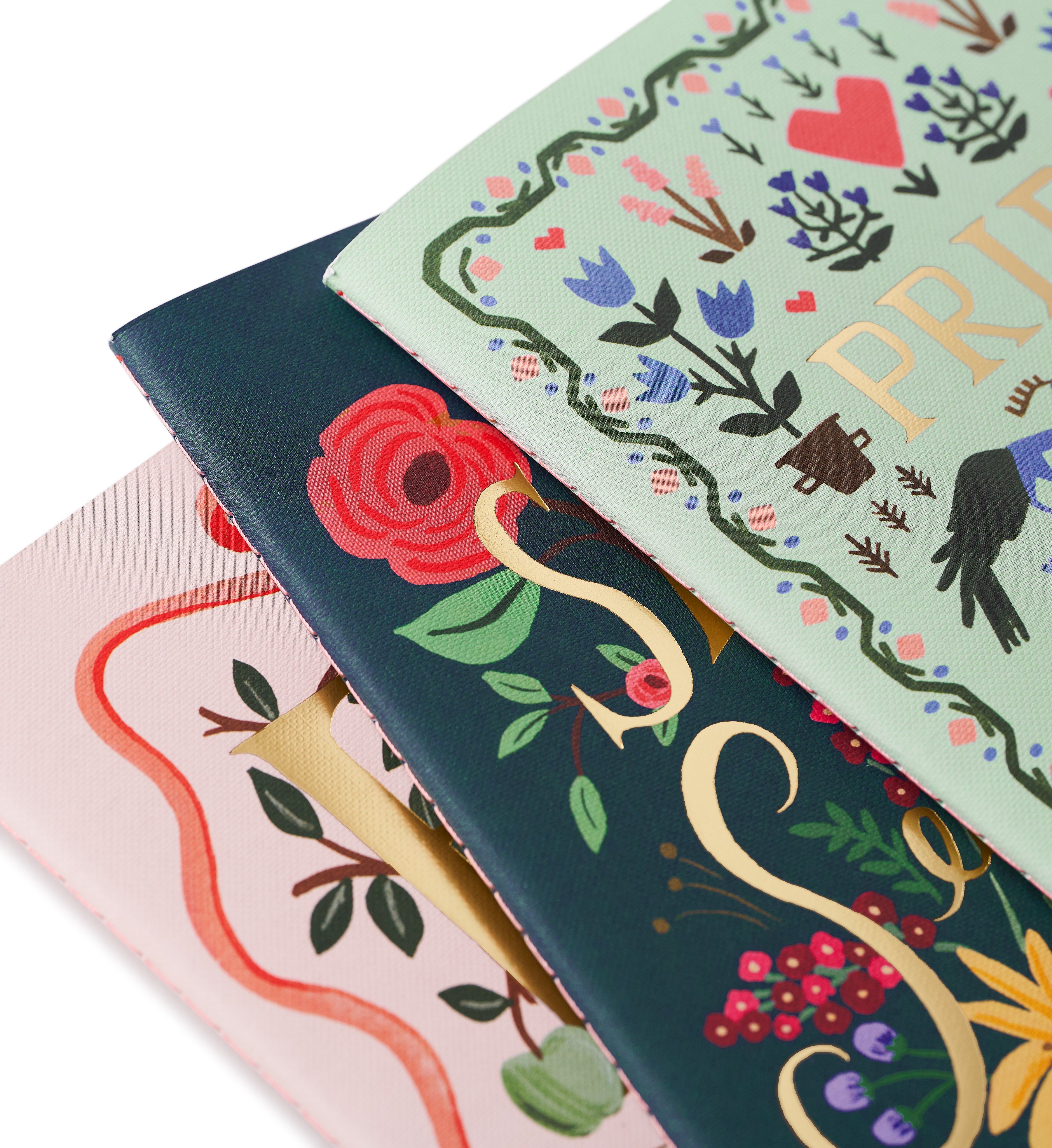 Pack 3 libretas cosidas Jane Auste - Rifle Paper co.
