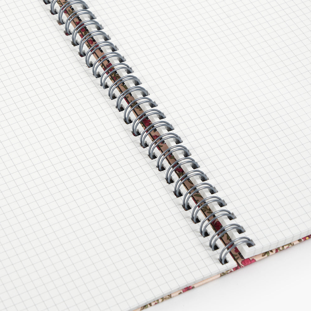 Libreta Wyro A5 Tapa Blanda Hojas Cuadrícula - Floral Roses