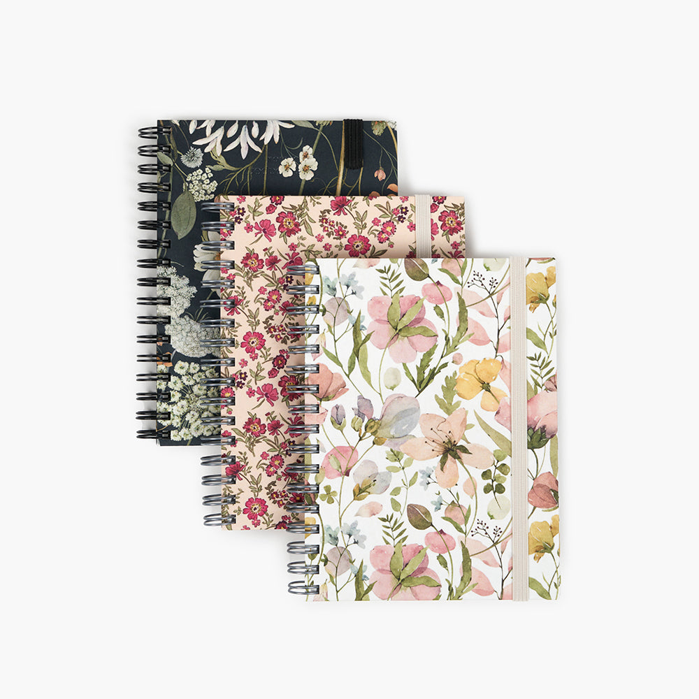 Llibreta Wyro A6 Tapa Tova Fulles Quadrícula - Floral Roses