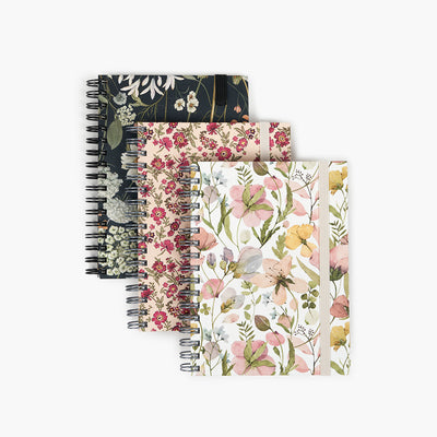 Wyro A6 Soft Cover Notebook with Grid Sheets - Wild Flowers
