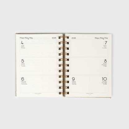 Agenda 2026 A6 Semana Vista (12 meses)