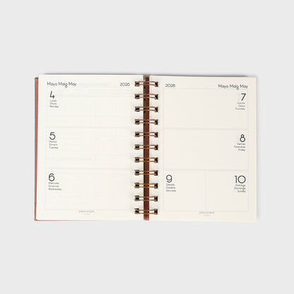 Agenda 2026 A6 Semana Vista (12 meses)