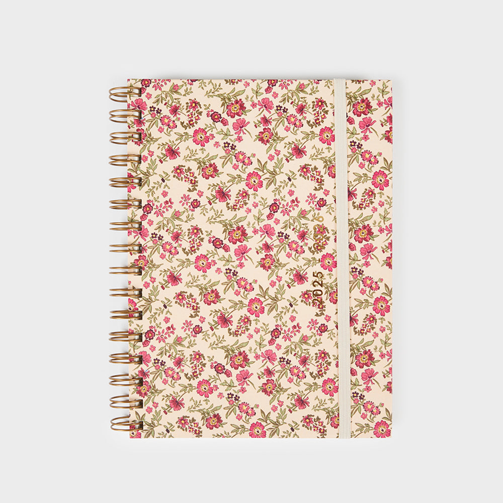 Agenda académica A5 2025-26 - Floral Roses
