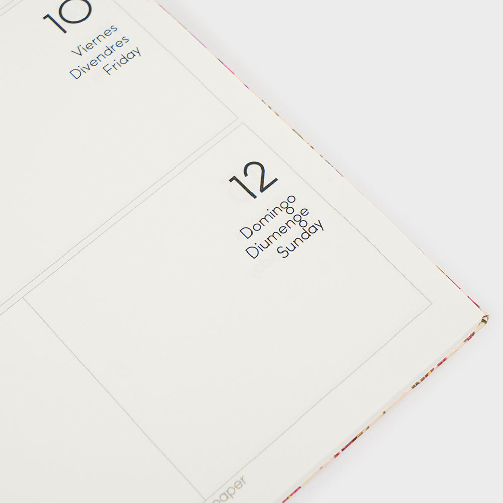 Agenda académica A5 2025-26 - Floral Roses