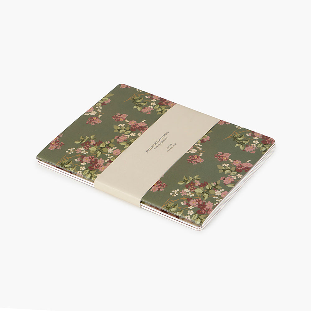 Pack 3 libretas cosidas Flores 25x19cm - Pepa Paper