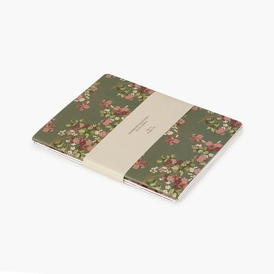 Pack 3 libretas cosidas Flores 25x19cm - Pepa Paper
