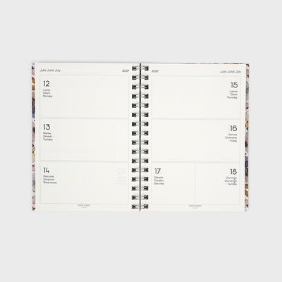 Agenda académica A5 2026-27 - Pressed Flowers Light