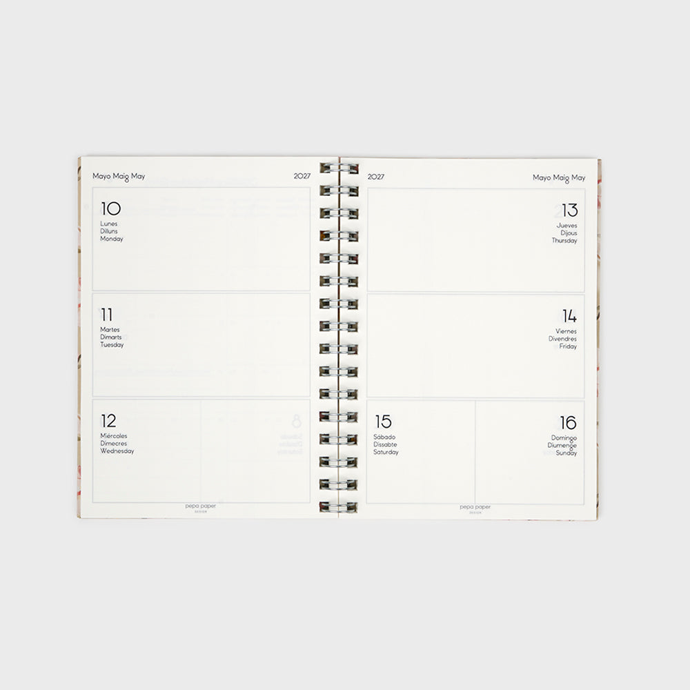 Agenda académica A5 2026-27 - Soft Magnolia