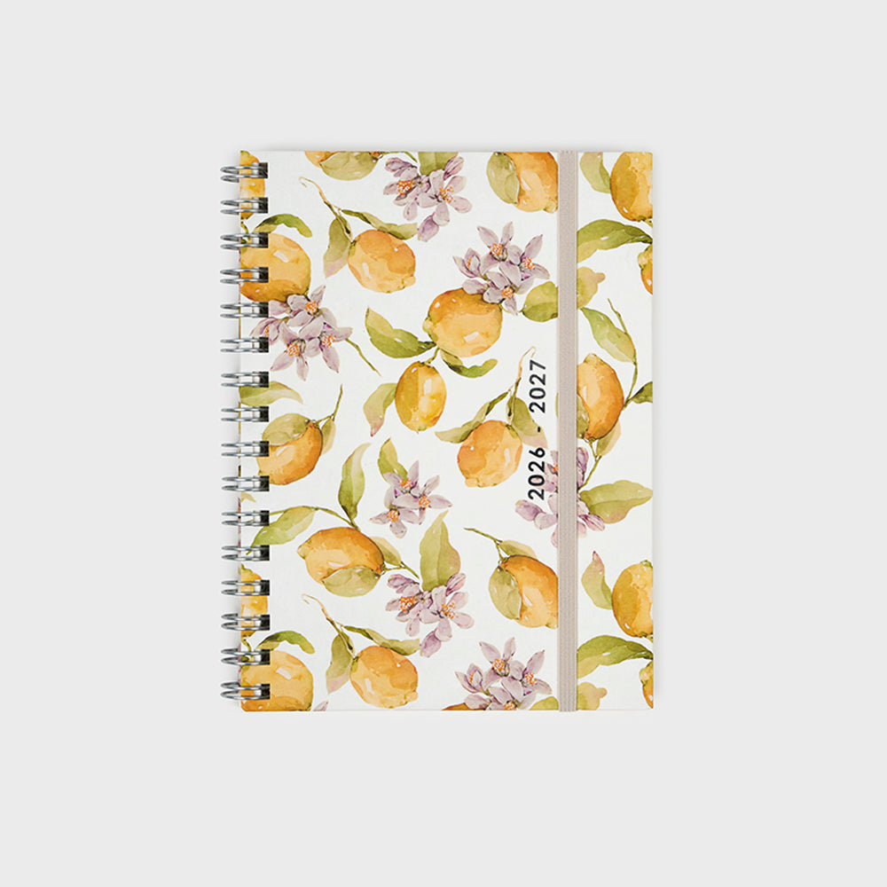 Agenda académica A5 2026-27 - Lemon Blossom