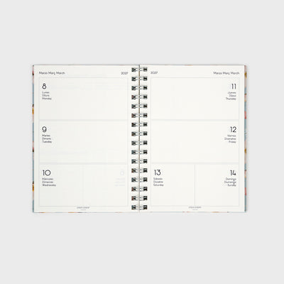 Agenda académica A5 2026-27 - Blue Magnolia