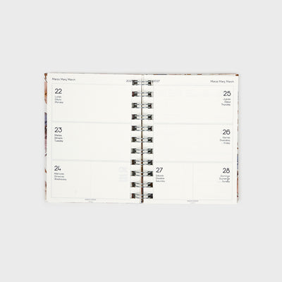 Agenda académica A6 2026-27 - Pressed Flowers Light