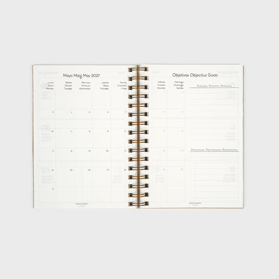 Agenda académica A5 2026-27 - Soft Magnolia