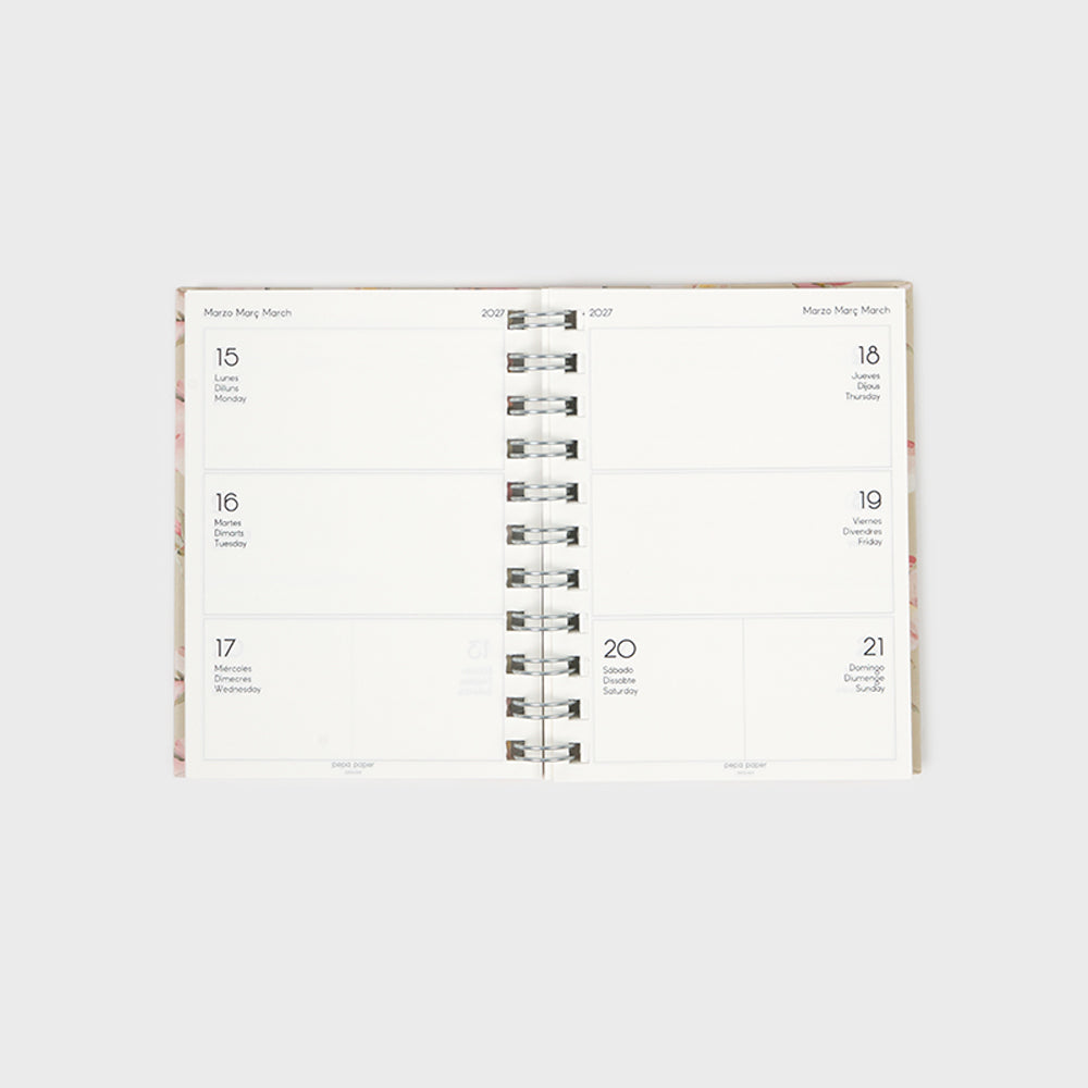 Agenda académica A6 2026-27 - Soft Magnolia
