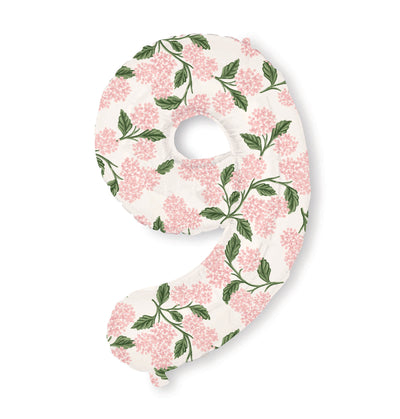 Globo de aluminio numerado 0-9 Pink Hydrangea - Rifle Paper Co