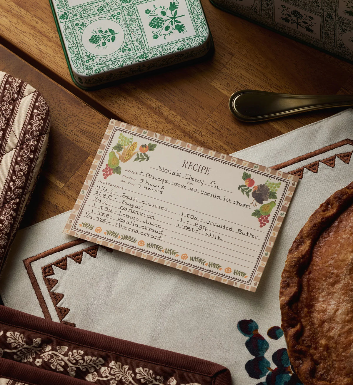 Fichas de Recetas Harvest - Rifle Paper Co.