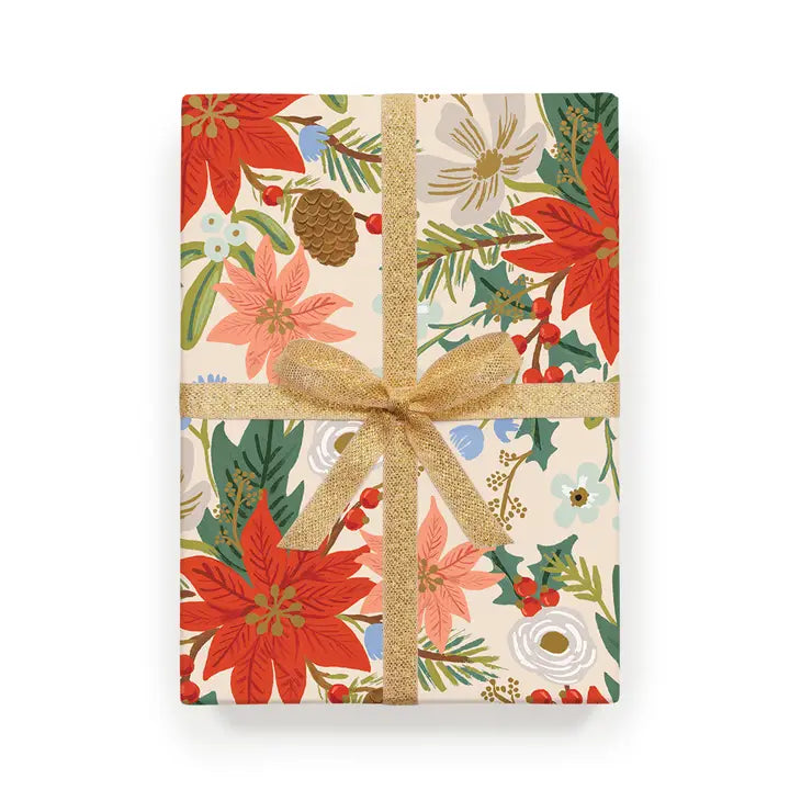 Papel de regalo Poinsettia - Rifle Paper Co