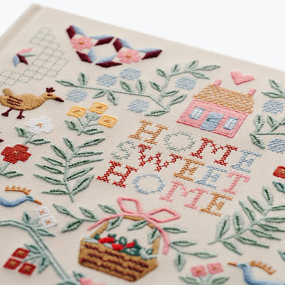 Libro de invitados en tela bordada - Home Sweet Home- Rifle Paper Co