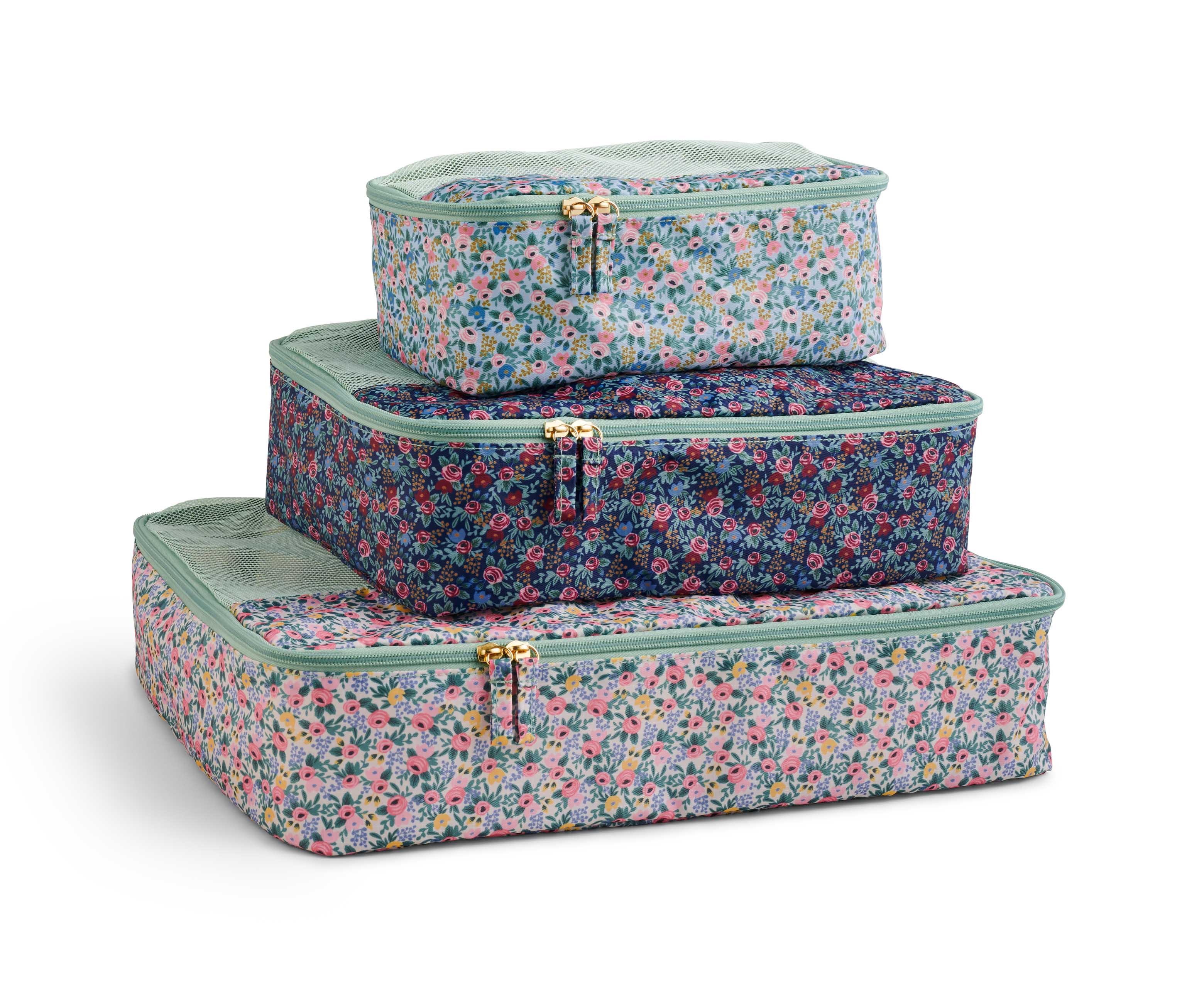 Set de 3 organizadores de equipaje Rosa - Rifle Paper Co.