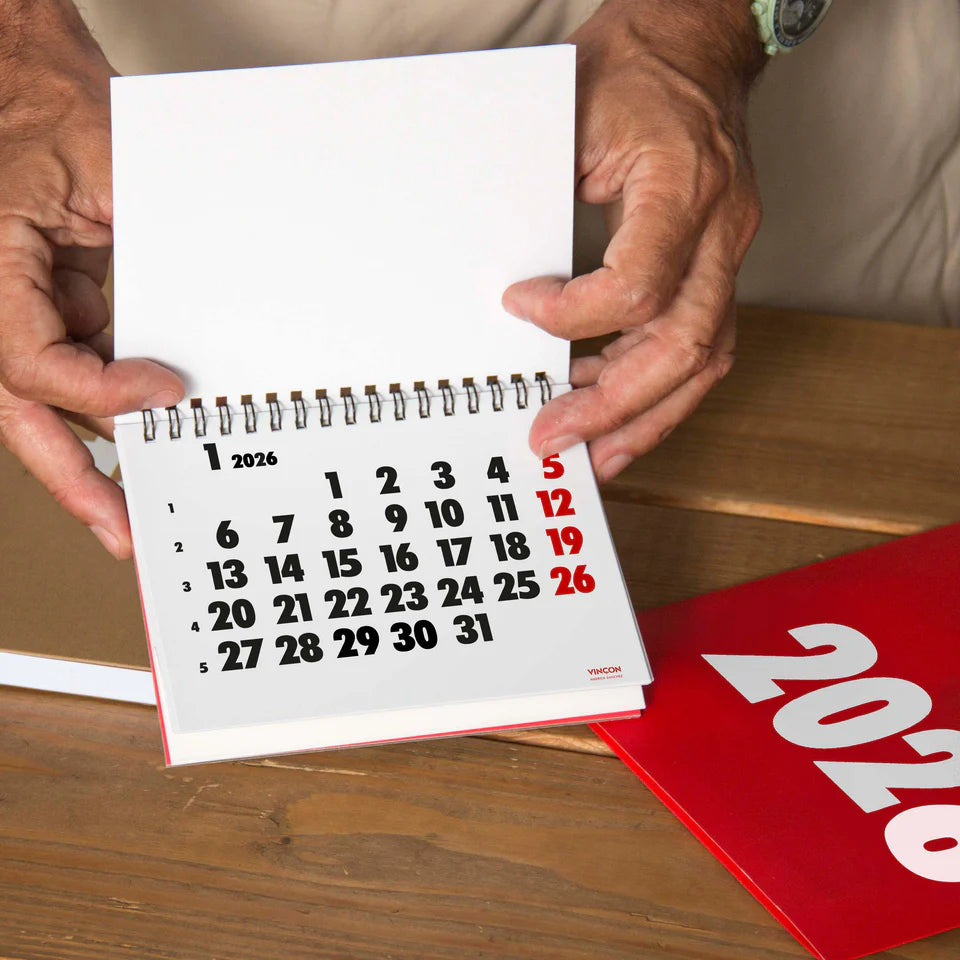 Calendario de sobremesa VINÇON 2026