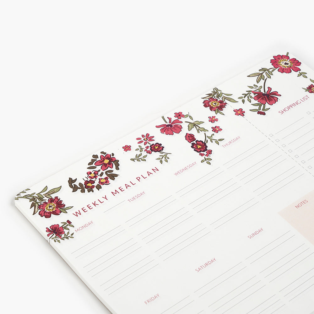 Planificador de menús Floral Roses