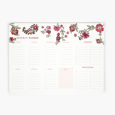 Floral Roses Weekly Planner