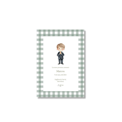 Personalized Vichy communion keepsake (Packs 12-60)