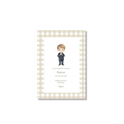 Personalized Vichy communion keepsake (Packs 12-60)