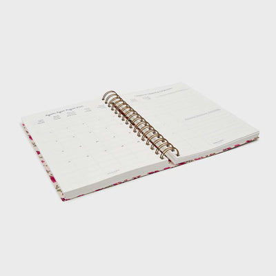 2026 A5 Daily Planner (12 months) - Floral Roses