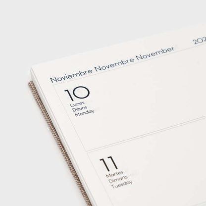 Agenda 2026 A6 Semana Vista (12 meses)