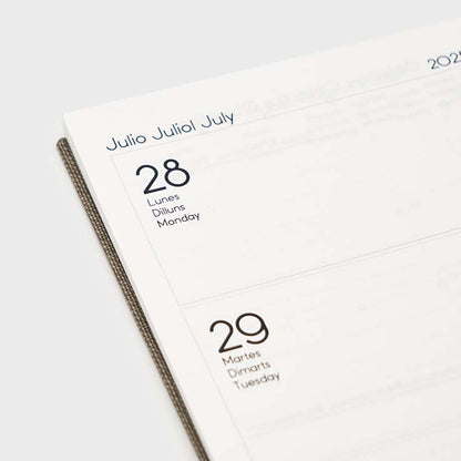 Agenda 2026 A6 Semana Vista (12 meses)