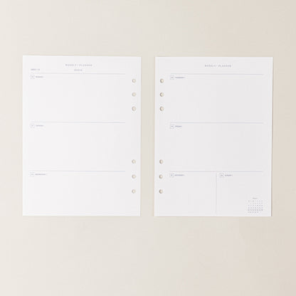 Recambio de papel reciclado agenda a semana 2022-2023 para organizacion