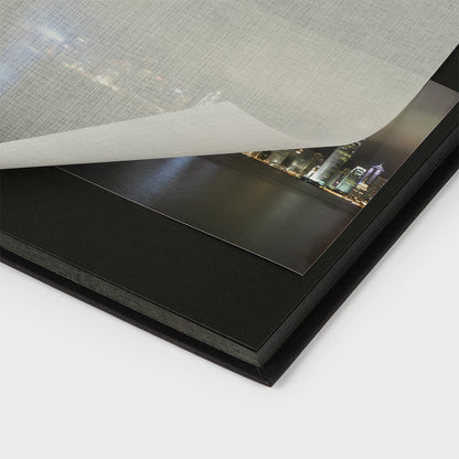 Black interior vertical photo album