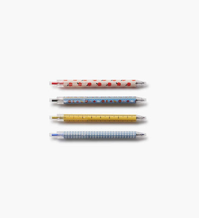 Set de 4 bolígrafos de gel Schoolhouse - Rifle Paper co.