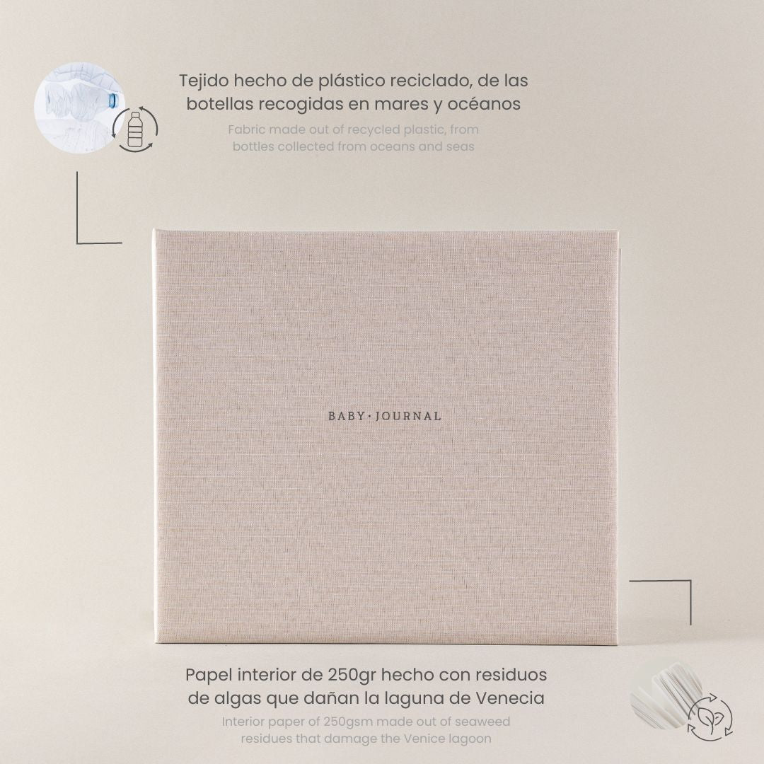 Album de bebe primeros recuerdos de tu recién nacido, regalo perfecto para regalar baby shower album fotos de bebe y scrapbooking sostenible.