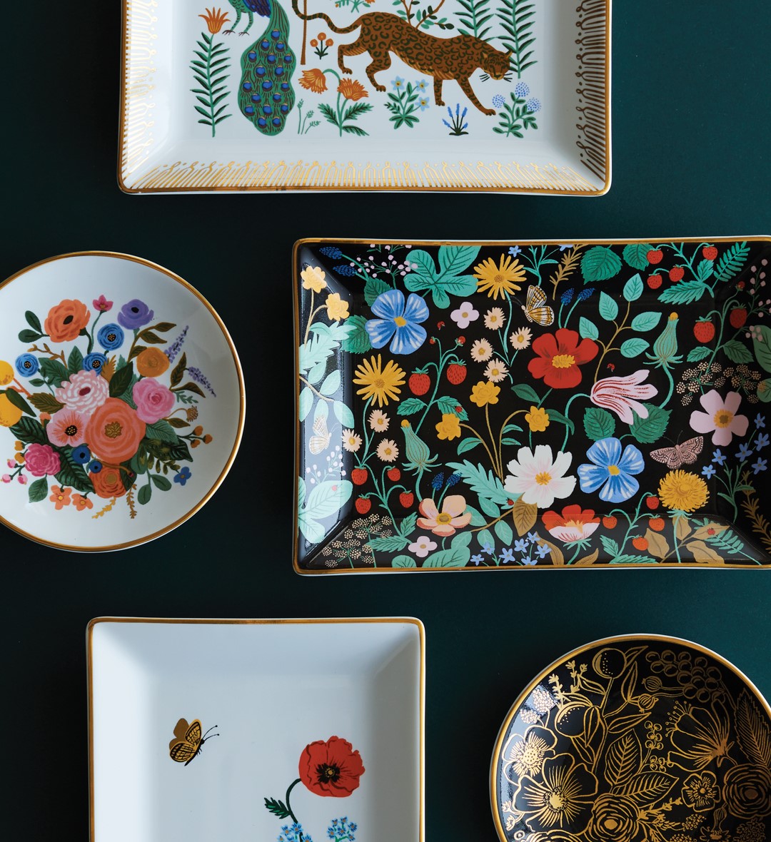 Strawberry Fields porcelain tray - Rifle Paper Co.