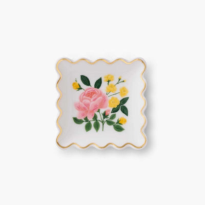 Bandejita anillero porcelana Roses Scalloped - Rifle Paper Co.