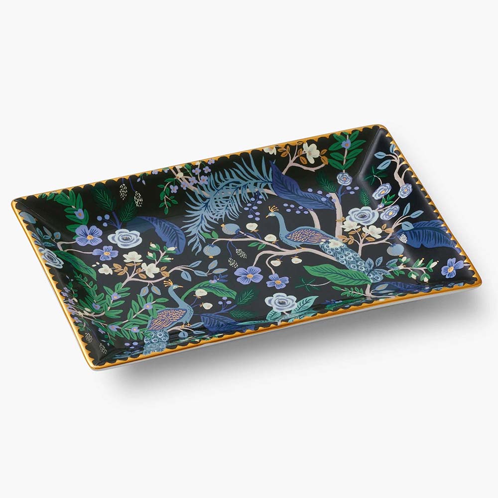 Peacock Porcelain Tray - Rifle Paper Co.