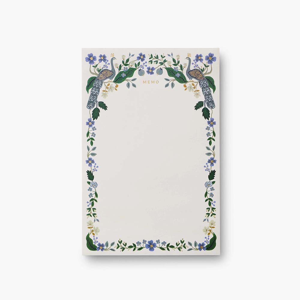 Bloc de notas grande Peacock de Rifle Paper Co.