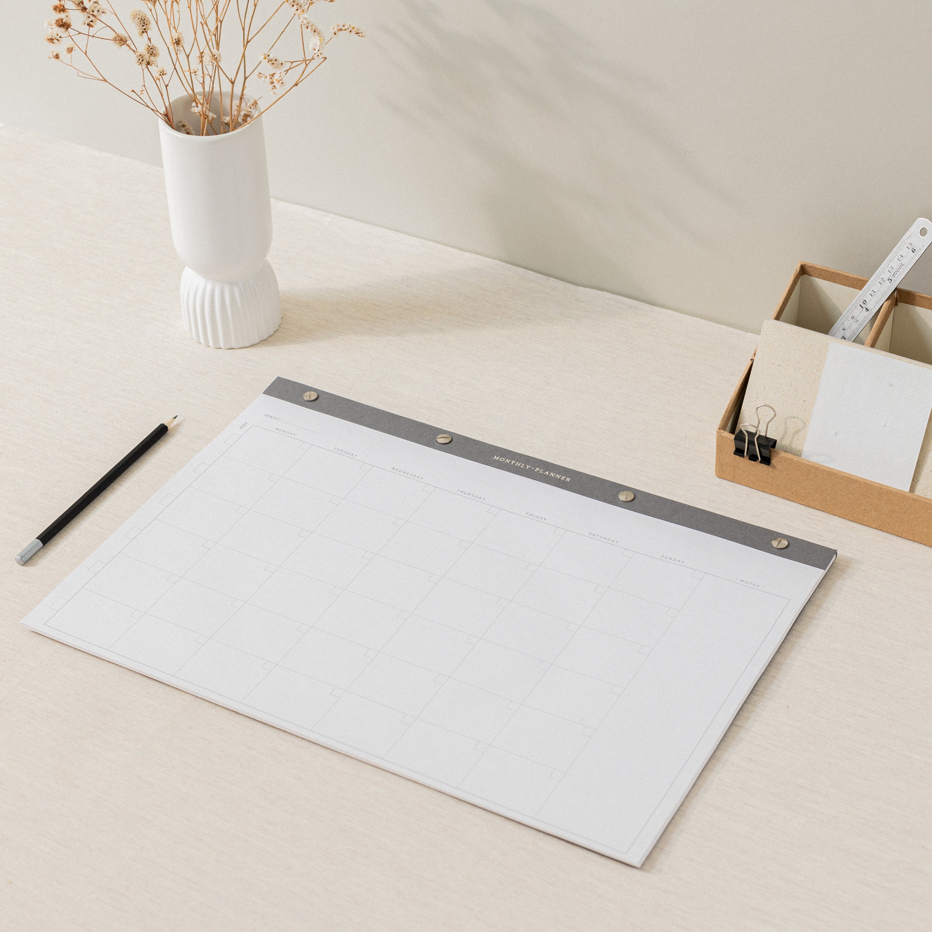 Bloc de notas mensual tamaño A3, bloc de notas y libretas de nota para planear cada mes. Mi bloc de notas con todo list.