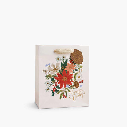 Bolsa de papel navideña Holiday Bouquet