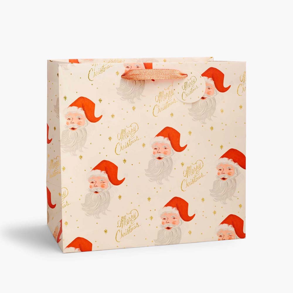 Bolsa de papel navideña Santa