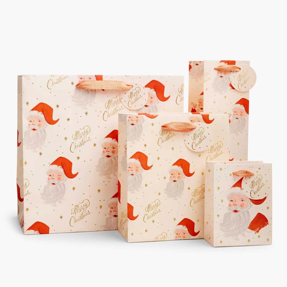 Bolsa de papel navideña Santa