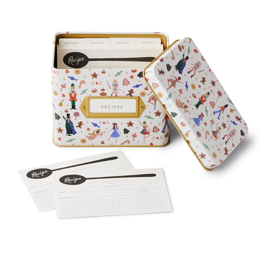 Caja de recetas navideña Nutcracker - Rifle Paper Co.