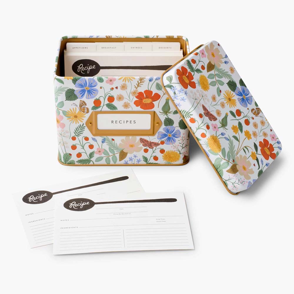Caja de recetas Strawberry Fields Recipe Tin