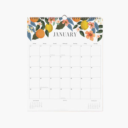 Calendario de pared 2025 Roses - Rifle Paper