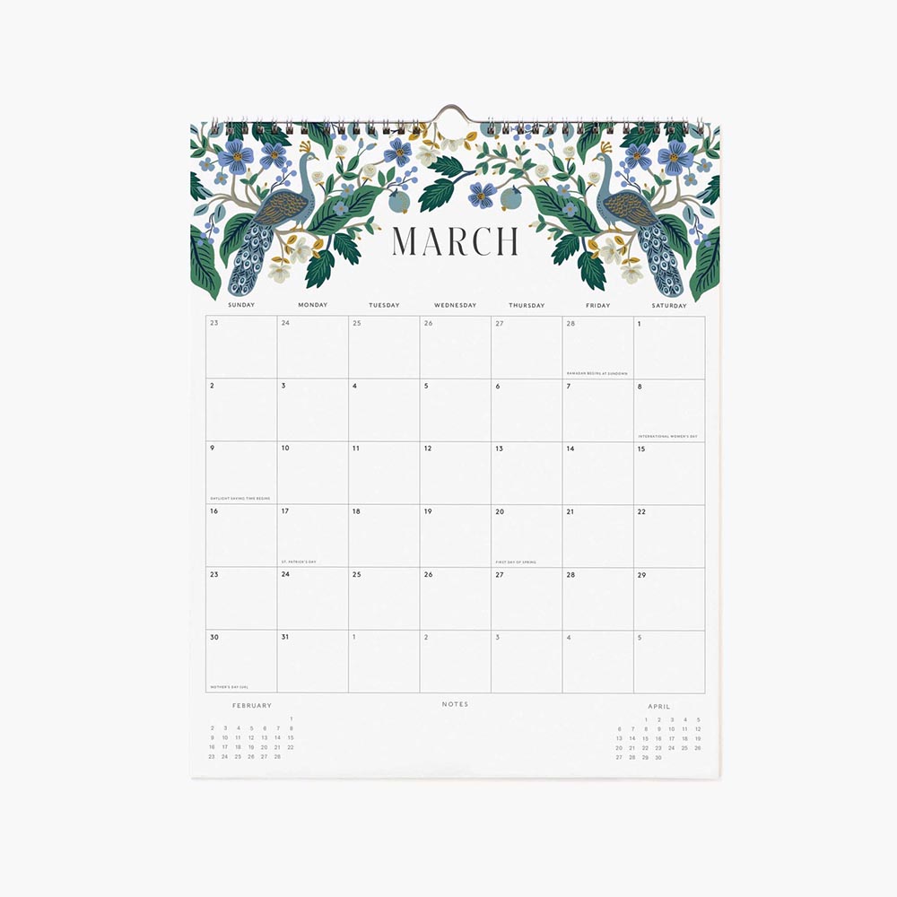 Calendario de pared 2025 Roses - Rifle Paper