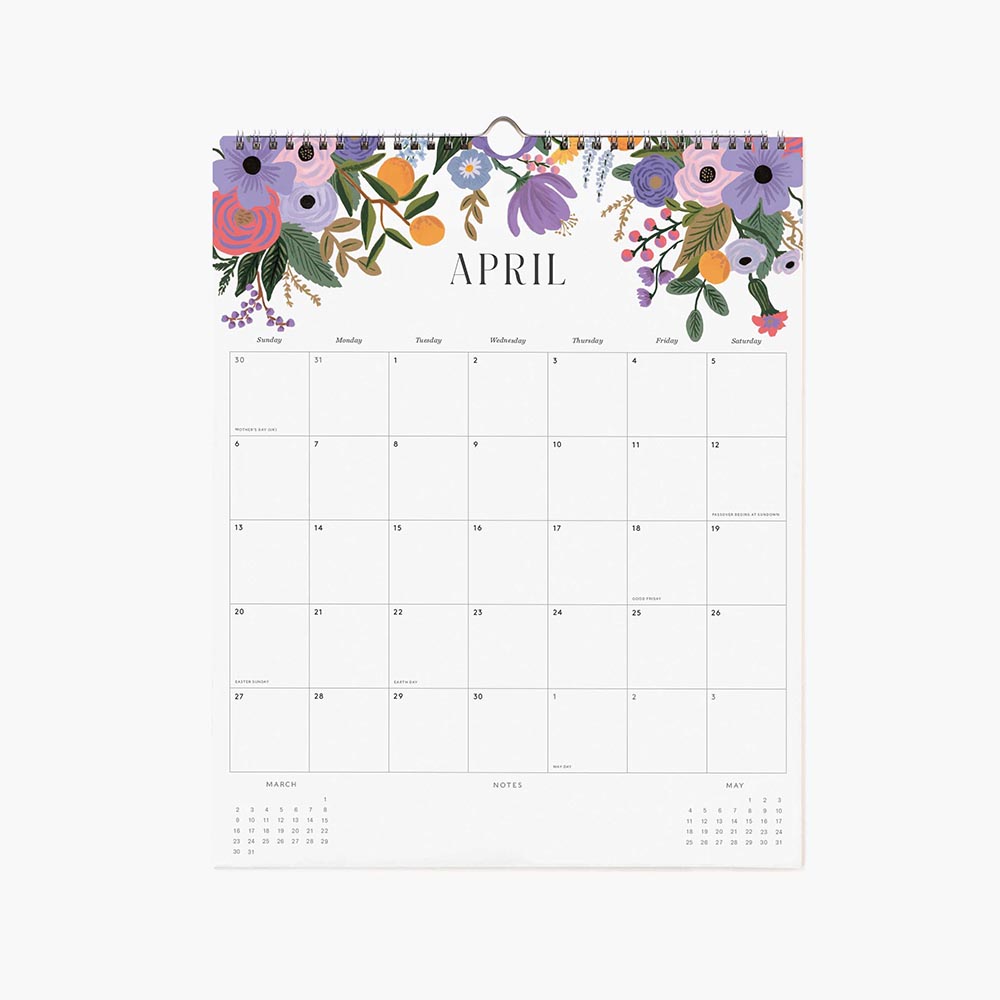 Calendario de pared 2025 Roses - Rifle Paper