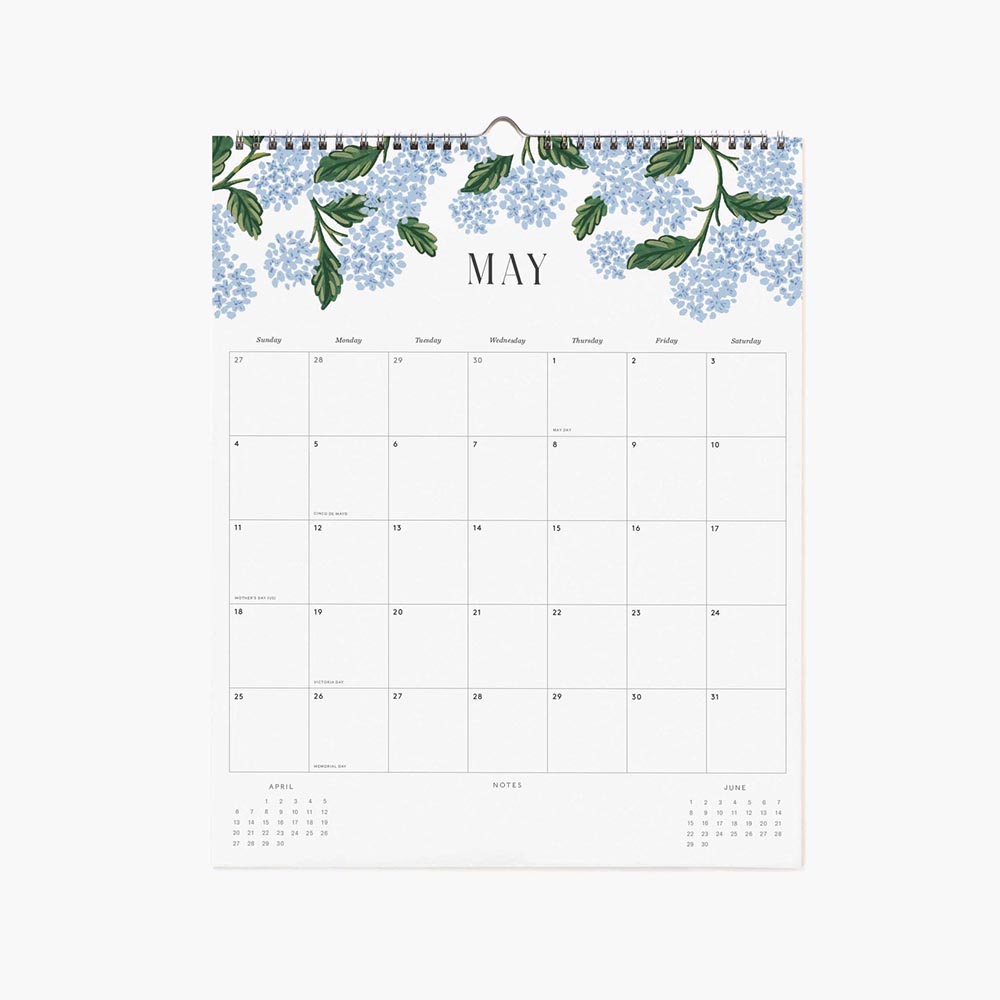 Calendario de pared 2025 Roses - Rifle Paper