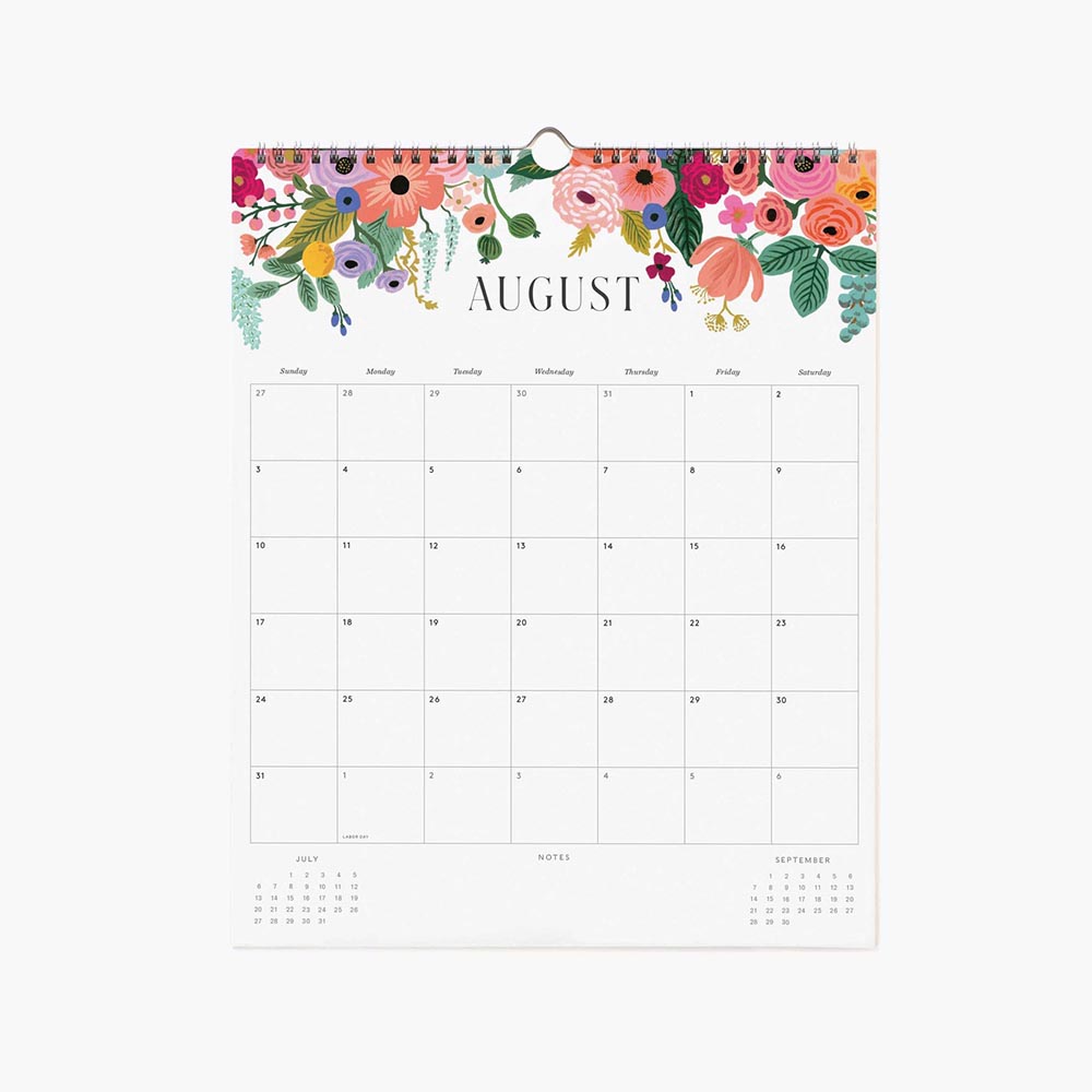 Calendario de pared 2025 Roses - Rifle Paper