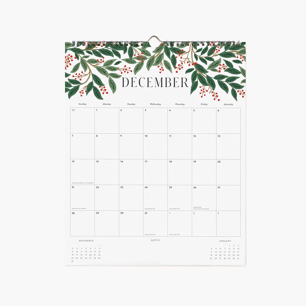 Calendario de pared 2025 Roses - Rifle Paper